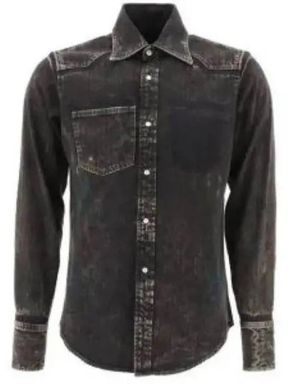 Paint Washing Detail Denim Shirt Black XS50DL0517S30843900 - MAISON MARGIELA - BALAAN 1