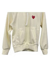 Red Heart Wappen Hoodie Top Ivory - COMME DES GARCONS - BALAAN 3