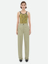 Cotton Twill Straight Pants Beige - BOTTEGA VENETA - BALAAN 4