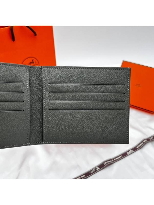 Citizen Twill Compact Wallet Evercolor Gris Meyer Bleu De France Bleu Saphir Grey - HERMES - BALAAN 5