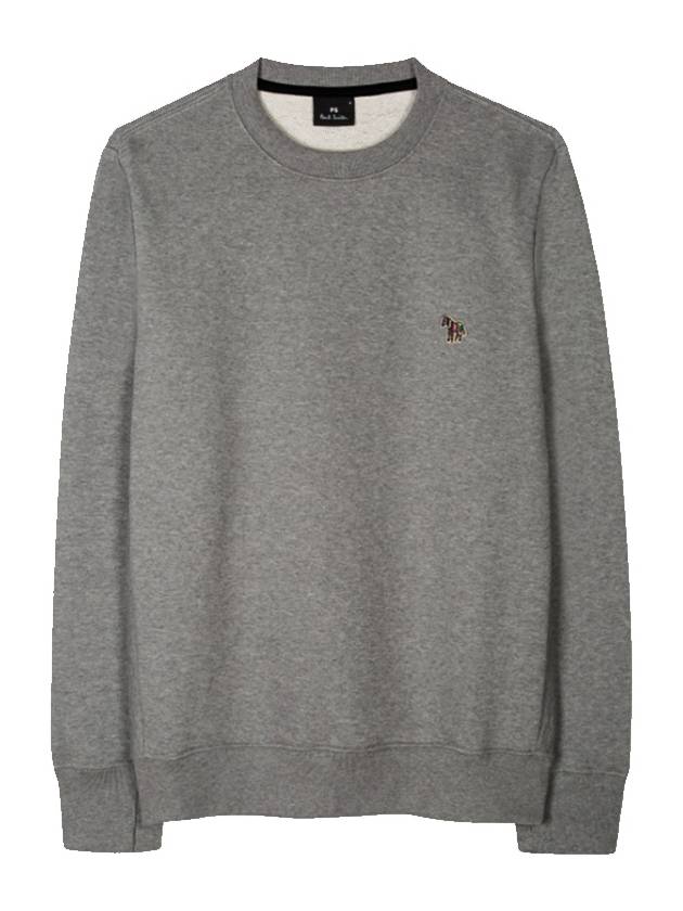 Zebra Logo Cotton Sweatshirt Grey - PAUL SMITH - BALAAN 2