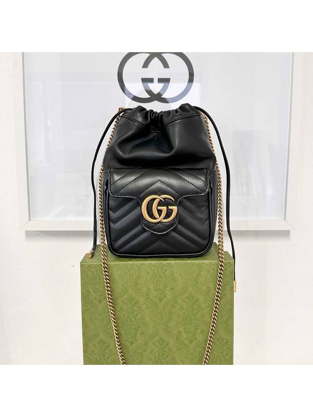 GG Marmont Mini Bag Black - GUCCI - BALAAN 3