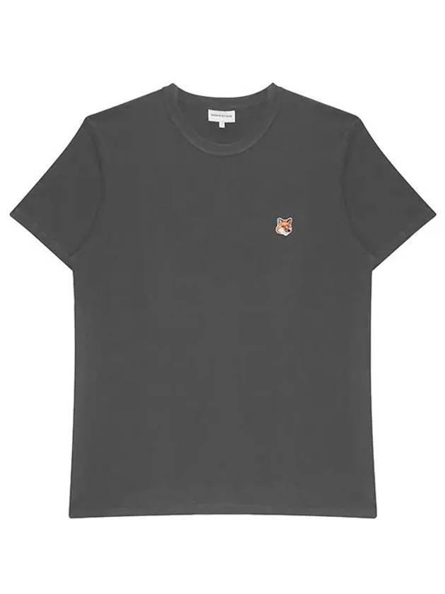 Fox Head Patch Classic Short Sleeve T-Shirt Grey Melange - MAISON KITSUNE - BALAAN 5