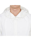 Gabardine PD Metropolis Logo Badge Button Hoodie White - CP COMPANY - BALAAN 8