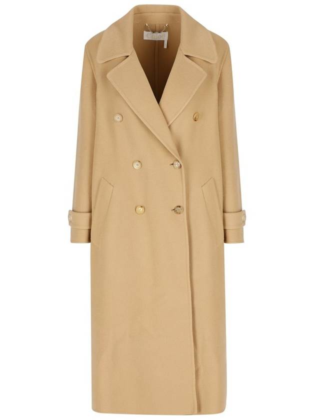 23 fw Wool Cashmere Double-breasted Coat CHC23WMA13071 278 B0230947589 - CHLOE - BALAAN 2