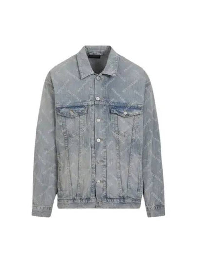 Logo Print Denim Jacket Blue - BALENCIAGA - BALAAN 2