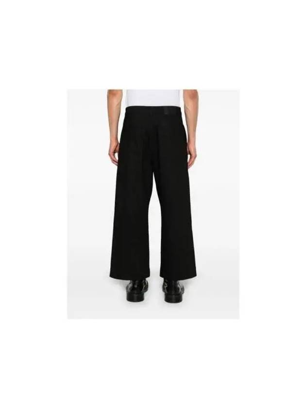 Straight cotton pants SNM 1246 PYAD BLACK - STUDIO NICHOLSON - BALAAN 4