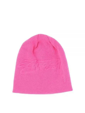 1321174 HOTP Emboss Smooth Stock Beanie - STUSSY - BALAAN 1