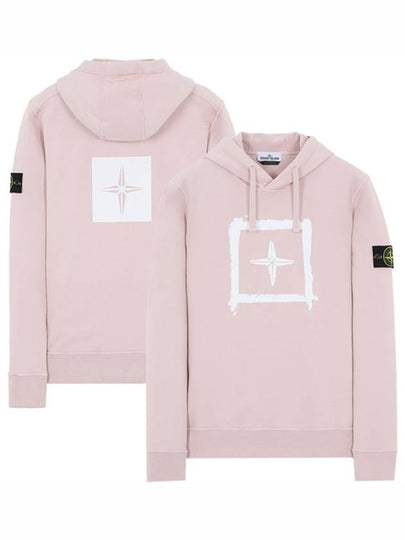 Men's Wappen Patch Box Logo Hoodie Rose - STONE ISLAND - BALAAN 2