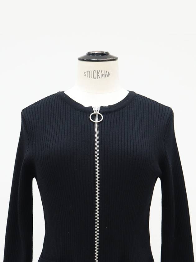 Courr ges black zipper ribbed knit - COURREGES - BALAAN 3