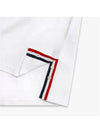 Men's Medium Weight Jersey Tipped Pocket Crewneck Short Sleeve T-Shirt White - THOM BROWNE - BALAAN 9