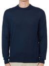 Men's Crew Neck Wool Knit Top Navy - DRUMOHR - BALAAN 2