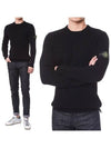 Wool Knit Top Black - STONE ISLAND - BALAAN 3