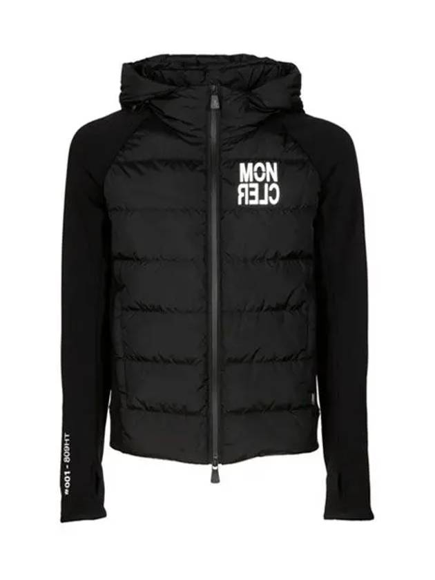 Grenoble Patch Hooded Jacket Mix Padding Black - MONCLER - BALAAN 3