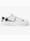 Check Cotton Low Top Sneakers Black White - BURBERRY - BALAAN 2