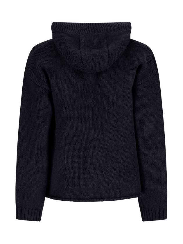 Anchor Logo Wool Zip-Up Hoodie Navy - JW ANDERSON - BALAAN 3