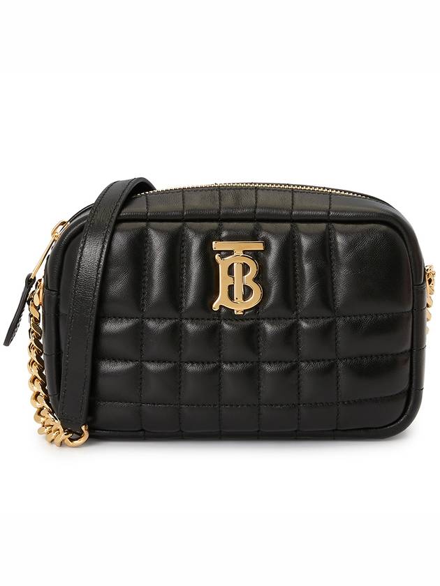 Quilted Leather Mini Lola Camera Shoulder Bag Black - BURBERRY - BALAAN 2