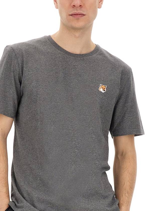 Fox Head Patch Classic Short Sleeve T-Shirt Grey Melange - MAISON KITSUNE - BALAAN 7