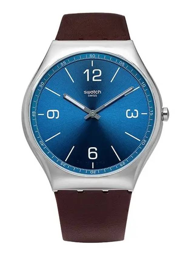 SS07S101 SKIN IRONY SKINWIND Men s Leather Watch - SWATCH - BALAAN 1