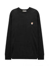 Fox Head Patch Regular Round Neck Pullover Knit Top Anthracite Melange - MAISON KITSUNE - BALAAN 2