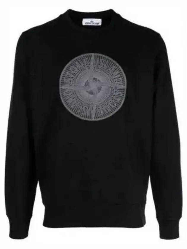 Men's Industrial One Print Sweatshirt Black - STONE ISLAND - BALAAN 2