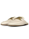 Metal Chain Leather Mule White - TOD'S - BALAAN 3