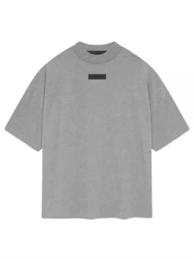 Essential Spring Tab Crew Neck Short Sleeve T-Shirt Dark Heather Oatmeal - FEAR OF GOD ESSENTIALS - BALAAN 2