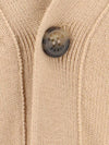 Mini Boke Flower Button Wool Cardigan Beige - KENZO - BALAAN 5