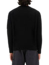 Lambswool GRS Crew Neck Knit Top Black - CP COMPANY - BALAAN 4