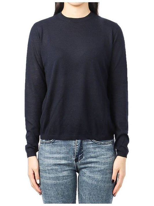 Women's Marmo Cashmere Knit Top Navy - MAX MARA - BALAAN 2