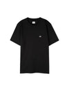 Jersey Small Logo Cotton Short Sleeve T-Shirt Black - CP COMPANY - BALAAN 1