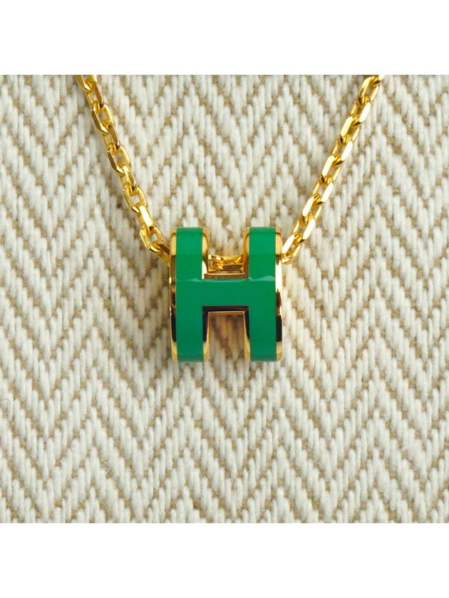 Pop-Ache Necklace Gold MALACHITE Mini Full Set - HERMES - BALAAN 4