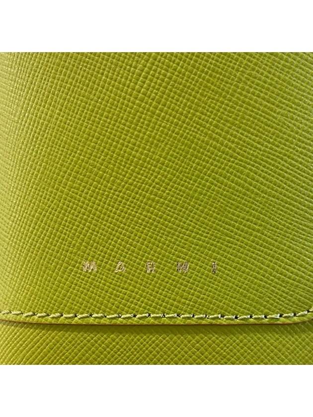 Logo Saffiano Half Wallet Green - MARNI - BALAAN 5