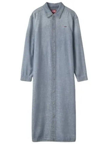 De Blex L FSB Shirt Long Dress Blue - DIESEL - BALAAN 1