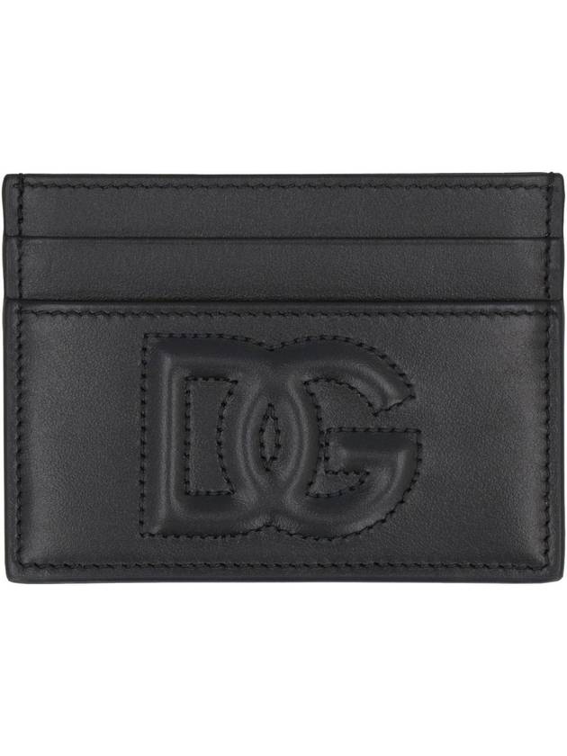 logo leather card wallet black - DOLCE&GABBANA - BALAAN 3