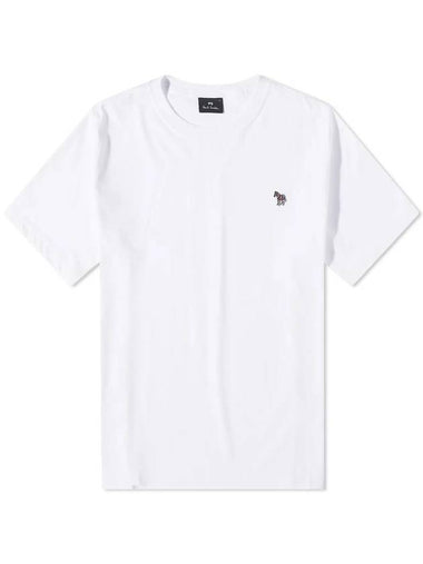 Zebra Logo Crew Neck Cotton Short Sleeve T-Shirt White - PAUL SMITH - BALAAN 1