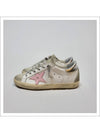 Women's Superstar Silver Heel Tab Pink Star Low Top Sneakers White - GOLDEN GOOSE - BALAAN 10