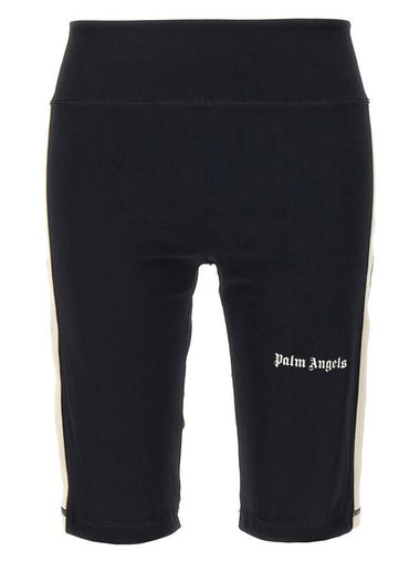 White Black Track cycling bermuda shorts PWVH003S24FAB00210031003 - PALM ANGELS - BALAAN 1