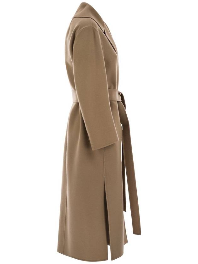 Libya Wool Single Coat Brown - S MAX MARA - BALAAN 4