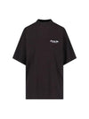 Logo Print Medium Fit Short Sleeve T-Shirt Black - BALENCIAGA - BALAAN 2