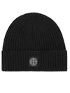 Wool Beanie Black - STONE ISLAND - BALAAN.