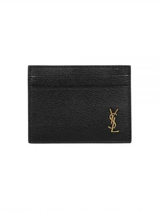 Tiny Monogram Card Wallet Black - SAINT LAURENT - BALAAN 2