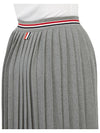 Cotton Stripe Pleated Skirt Grey - THOM BROWNE - BALAAN 11