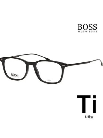 Hugo Boss titanium glasses frame BOSS1015 807 horn rim black - HUGO BOSS - BALAAN 1