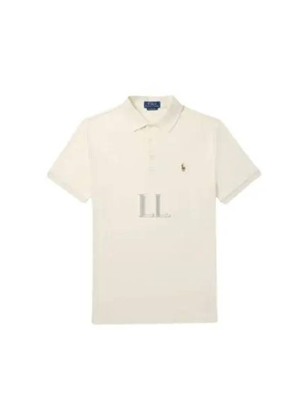 Embroidery Pony Logo Cotton Short Sleeve Polo Shirt American Heather - POLO RALPH LAUREN - BALAAN 2