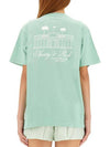 Villa Graphic Printed Crewneck Short Sleeve T-Shirt Green - SPORTY & RICH - BALAAN 1