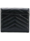 Matelasse Monogram Quilting Flap Half Wallet Black - SAINT LAURENT - BALAAN 4