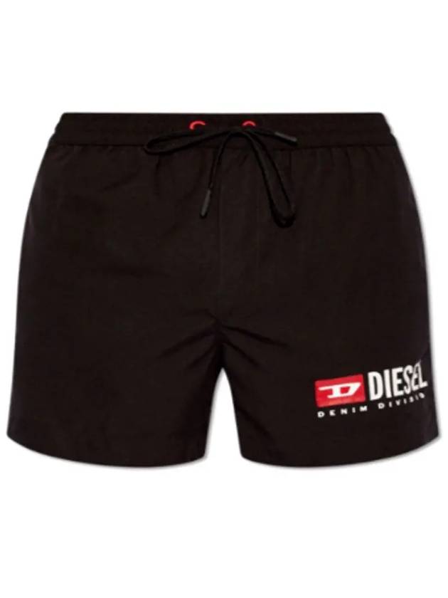 Logo Print Swim Shorts Black - DIESEL - BALAAN 2