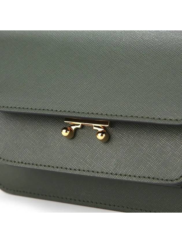 Saffiano Trunk Mini Shoulder Bag Olive Green - MARNI - BALAAN 4