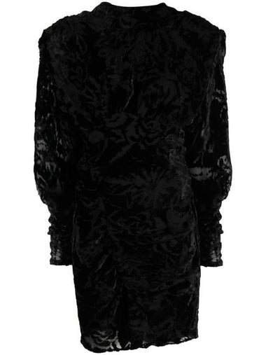 Narivo Floral Pattern Mini Dress Black - IRO - BALAAN 1